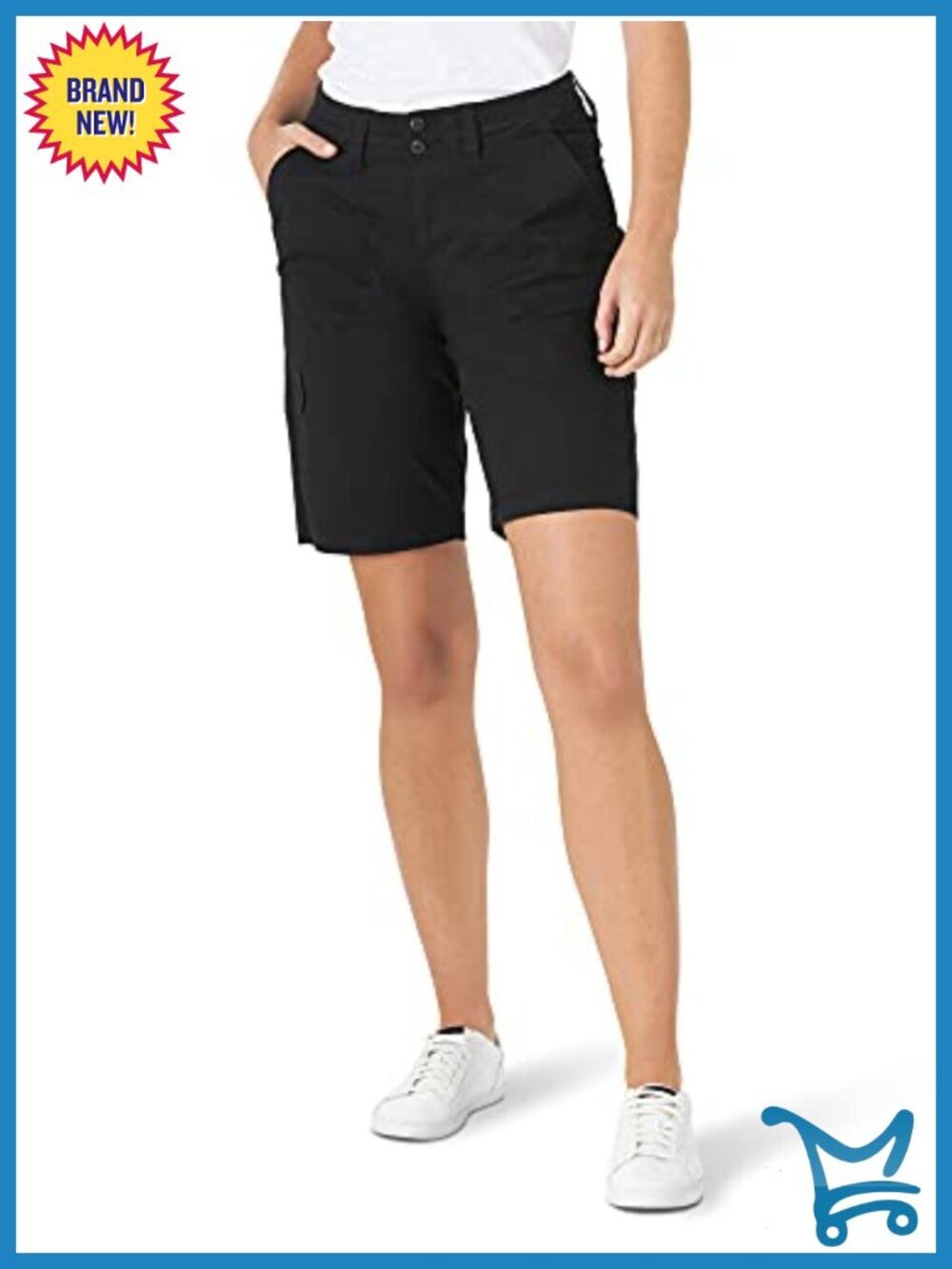 Relaxed Fit Knit Waist Cargo Bermuda Shorts